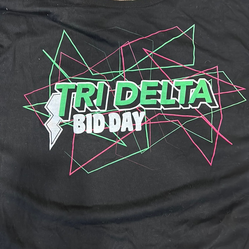 Tri Delta bid day cropped t shirt